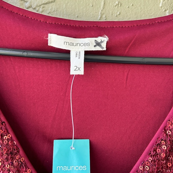 Maurices wine 2X sparkle dress - Picture 2 of 5